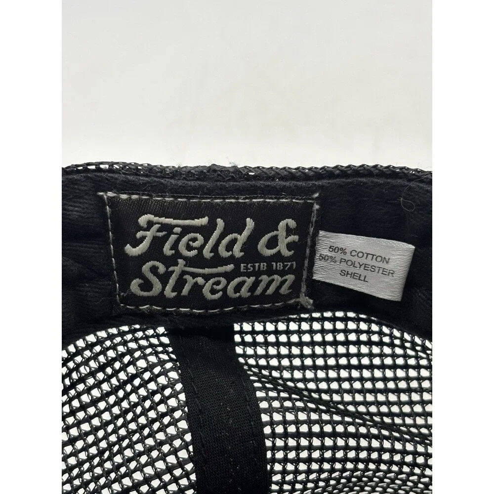 Field And Stream Hat Black Mesh Full Trucker Snapback